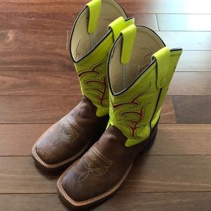 Old West BSY1849 Leather Boots Size 4.5D